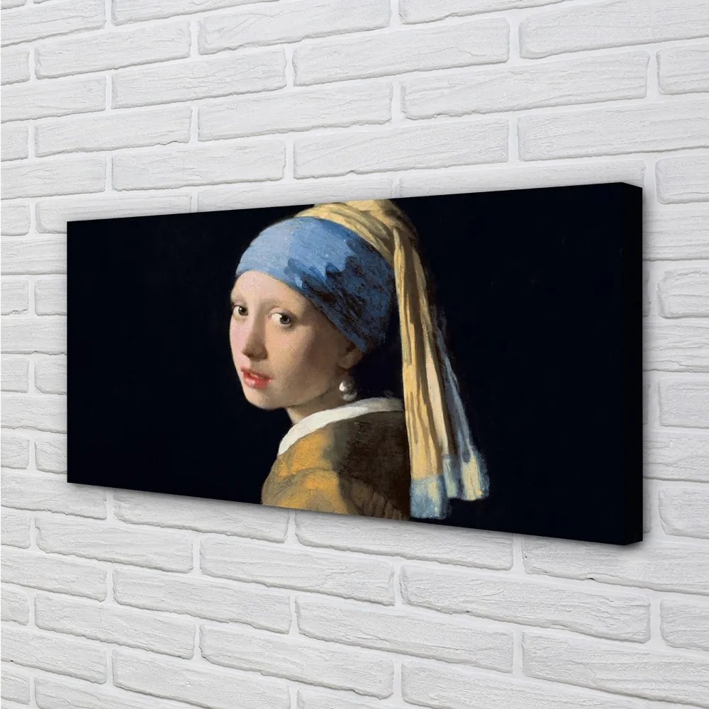 Obraz canvas Dievča s perlovou náušnicou - Johannes Vermeer 100x50 cm