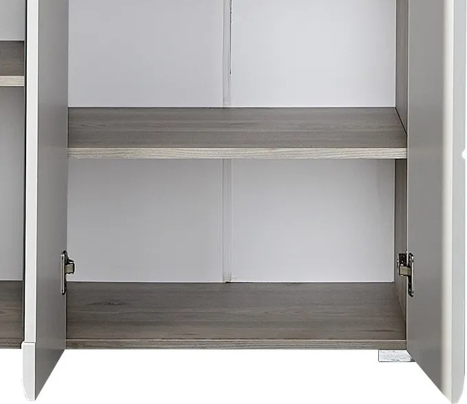 Skriňa Funny, dub strieborný/biela