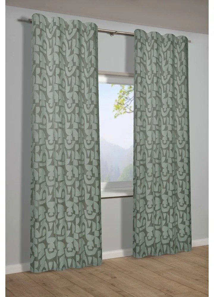 Zelený záves z žakára 135x245 cm Dekor – Sehlbach