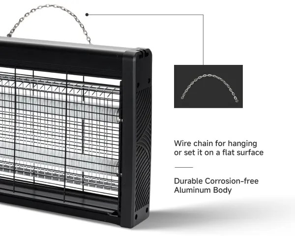 Brilagi - Elektrický lapač hmyzu 2xUV/10W/230V 60 m2 čierna