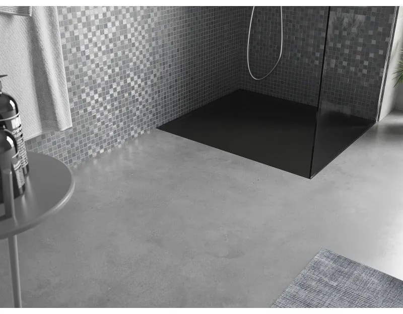 Mexen Amon, SMC obdĺžniková sprchová vanička 100 x 90 cm, čierna, 4F709010