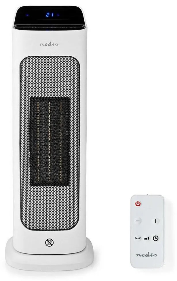 Nedis HTFA20WT - Ventilátor s keramickým vykurovacím telesom 1400/2000W/230V + DO NE0486