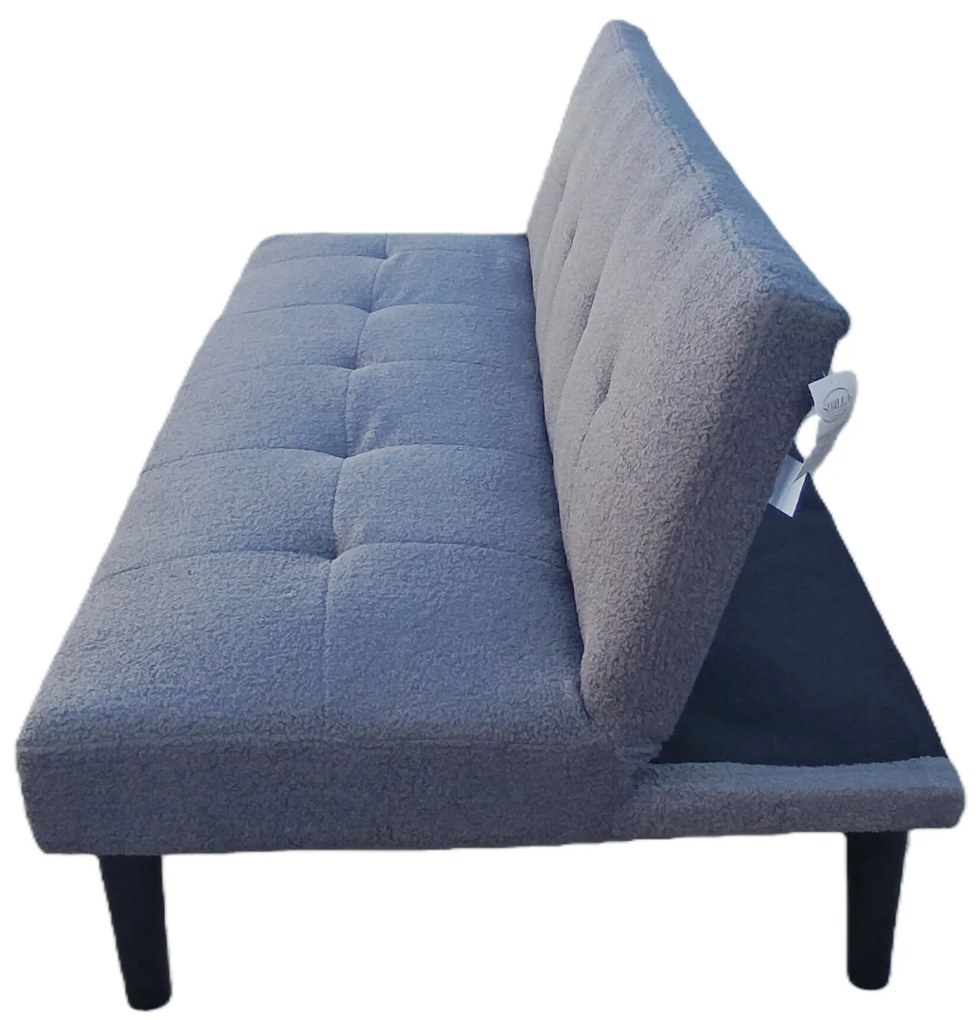 Rozkladacia pohovka BestBerg BBSB-10G / prémiová plyš / šedá