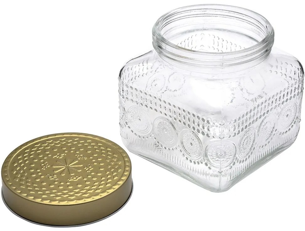 Altom Súprava sklenených dóz so zlatým vekom Daisy 1,3 l, 4 ks, 1,3 l