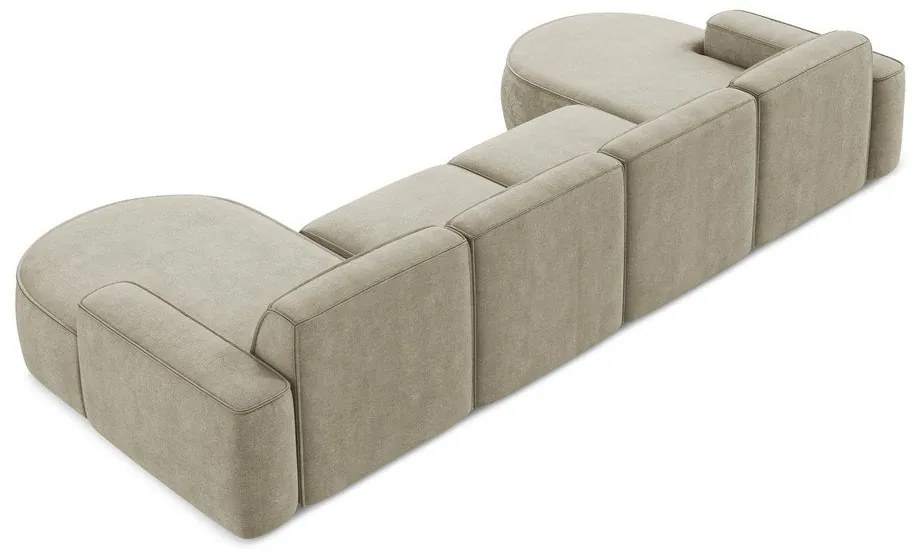 Béžová ženilková rohová pohovka (do tvaru "U") Omao – Makamii