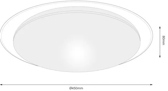 LED stmievateľné stropné svietidlo SONIC LED/35W/230V 3000-6000K priemer 45 cm biela + diaľkové ovládanie