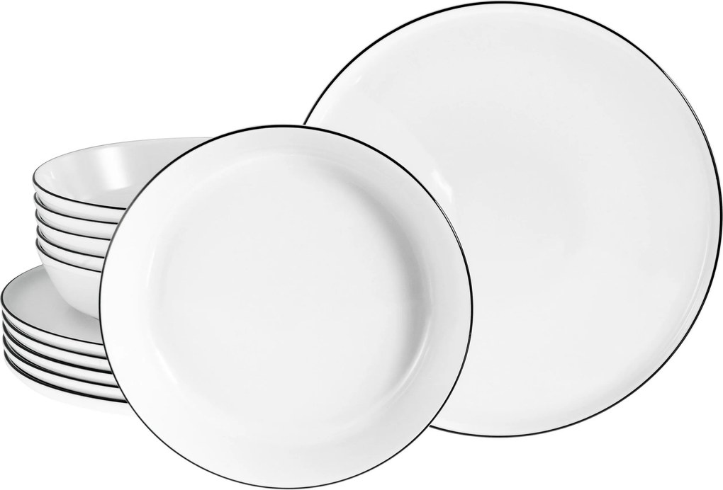 XXXLutz JEDÁLENSKÝ SERVIS Chef Collection Black Line 12-dielne Creatable - Online Only bytové doplnky - 007768054302