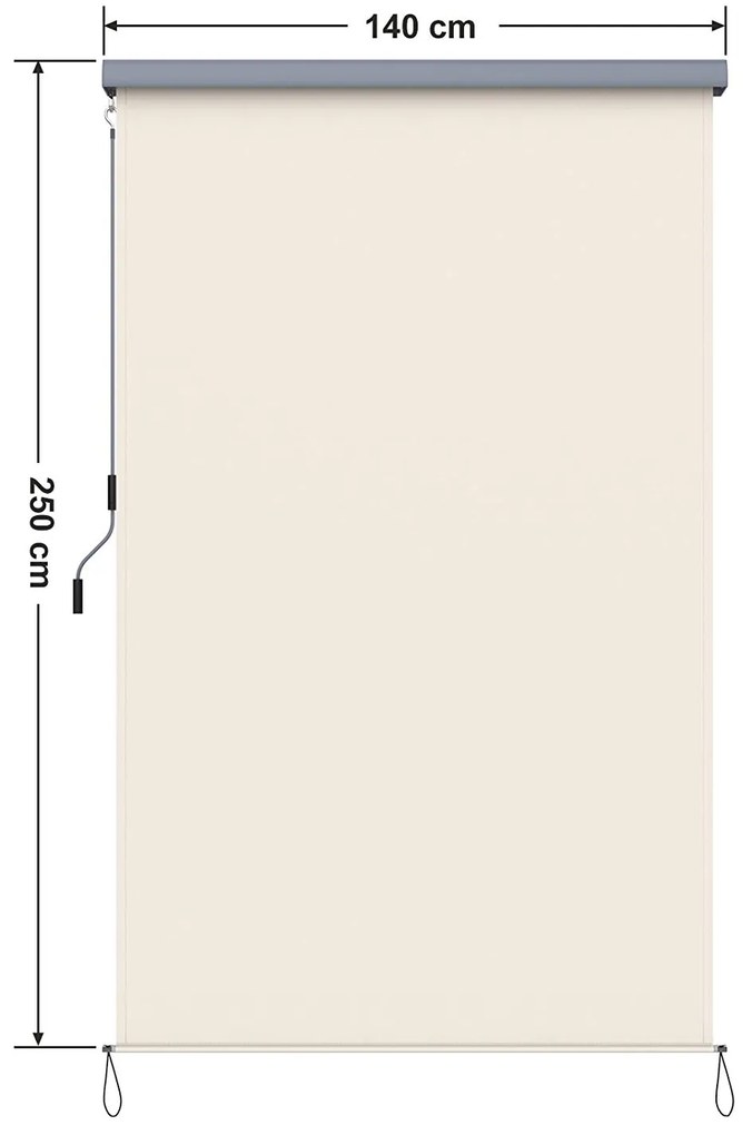 Vertikálna markíza 1,4x2,5 m béžová
