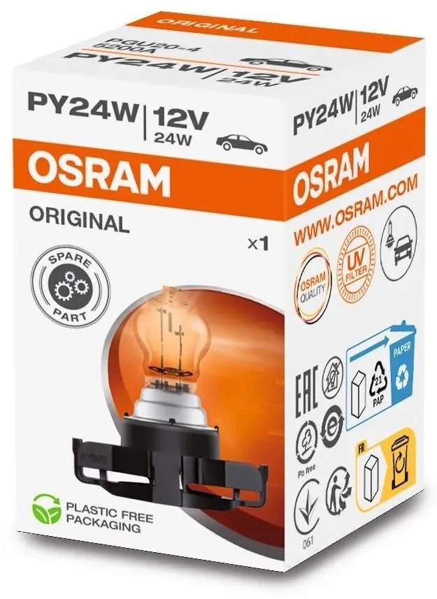 Originálna autožiarovka PGU20-4 PSX PY24W/24W/12V - Osram