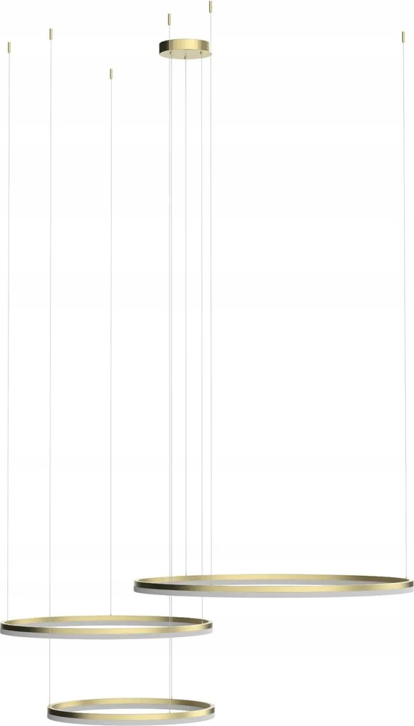 Veľká zlatá reprezentatívna lampa Halo Pendant Ring Led ovládaná aplikáciou