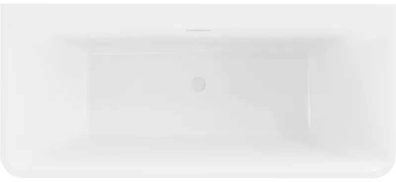 Mexen Volta, voľne stojaca nástenna vaňa 170 x 75 cm, biela-čierna, biely prepad, 51131707575-20