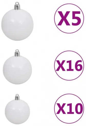 vidaXL Vianočná girlanda s LED a súpravou gulí zelená 20 m PVC-
