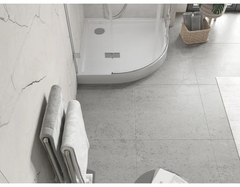 Mexen Flow+, štvrťkruhová sprchová vanička 90 x 90 cm, biela lesklá, 46Q109090H