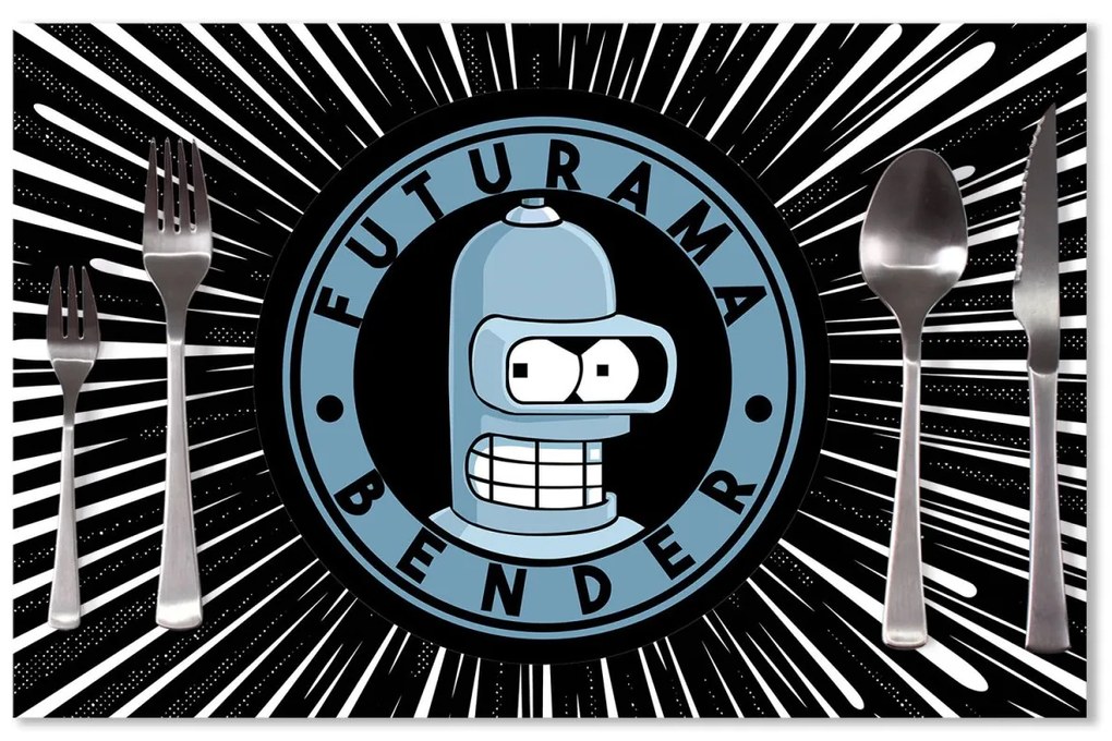 Sablio Prestieranie Futurama Bender Vesmír: 40x30cm