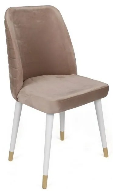 Súprava jedálenských stoličiek Hugo Beige and White, 2 ks