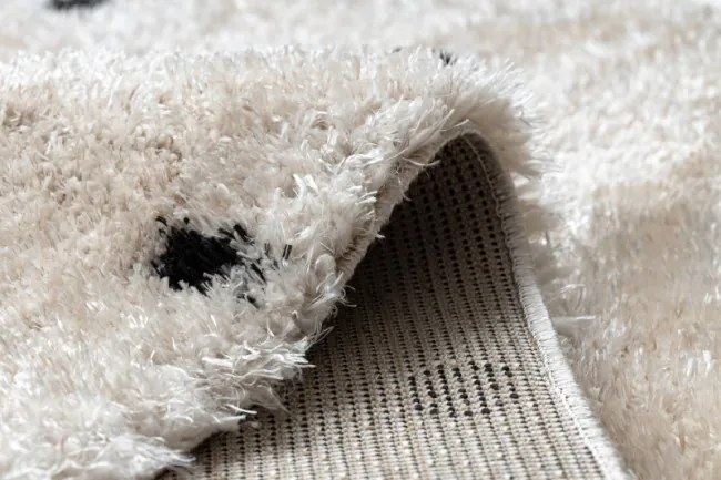 Koberec FLUFFY 2370 shaggy bodky - krém / antracit