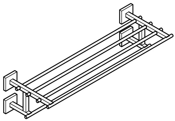 GROHE 410992430 - Multi-vešiak na uteráky START CUBE 600 mm čierny