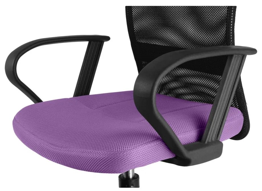 Detská stolička Neoseat MONKEY s podnožou — látka, čierna / fialová