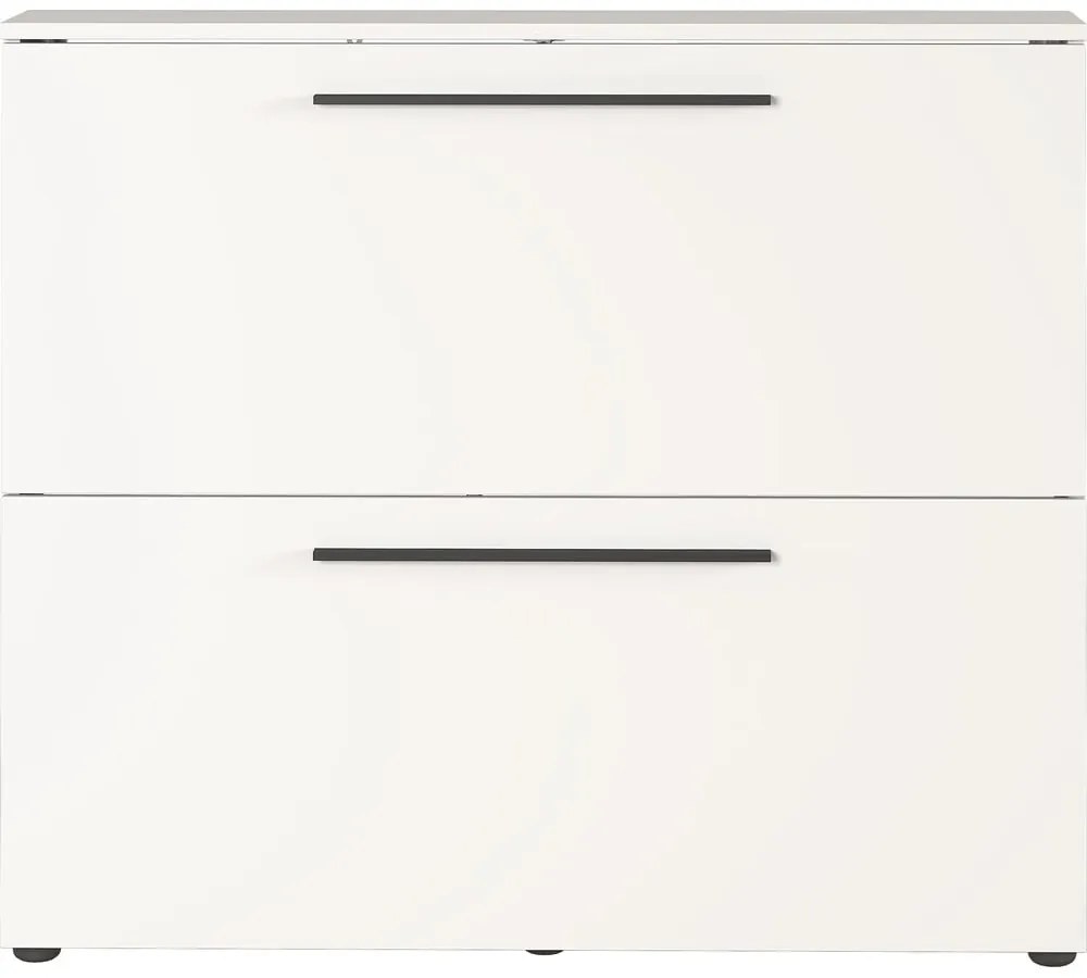 Biela závesná výklopná skrinka na topánky Utah - Germania