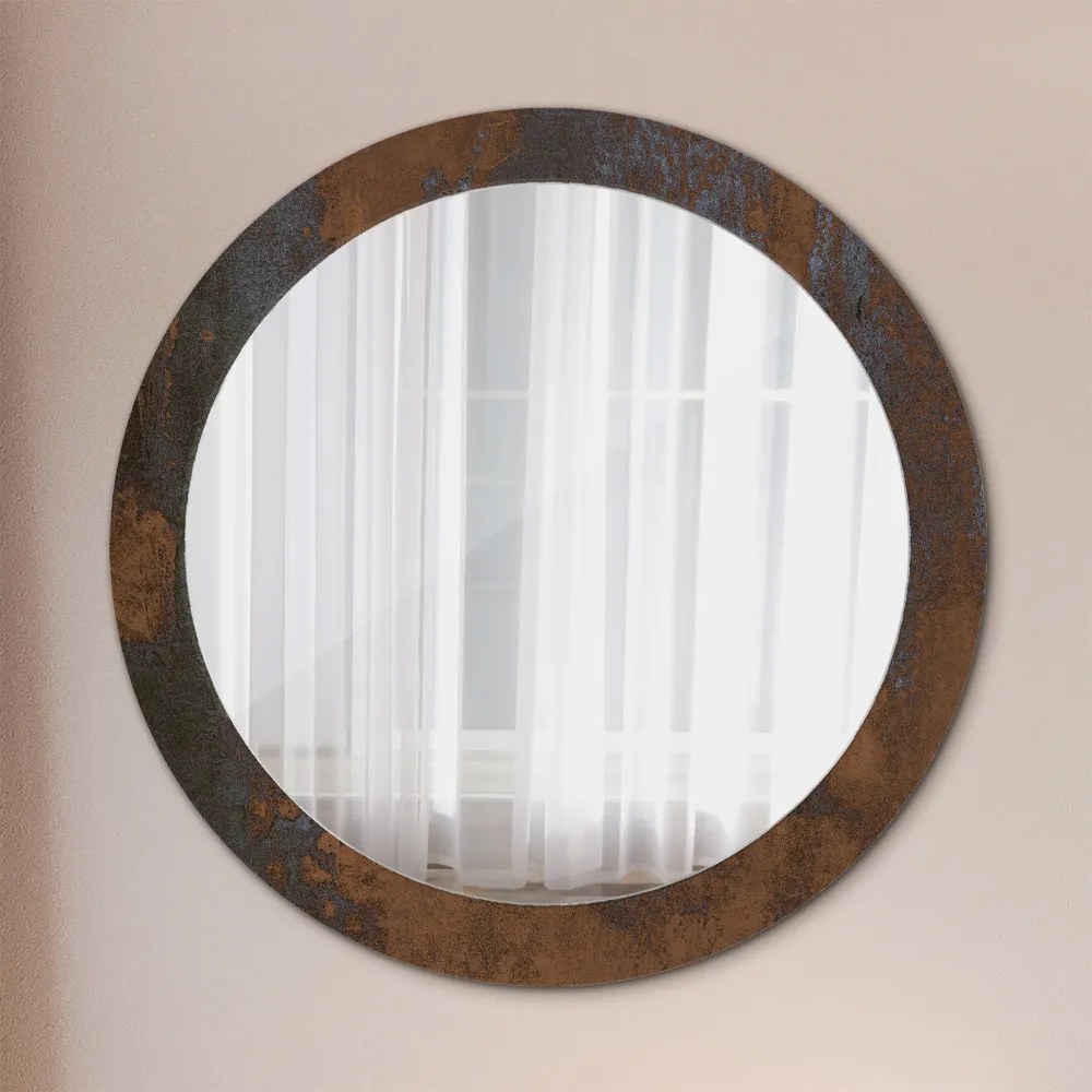 Okrúhle ozdobné zrkadlo Kovový rustikálny fi 80 cm