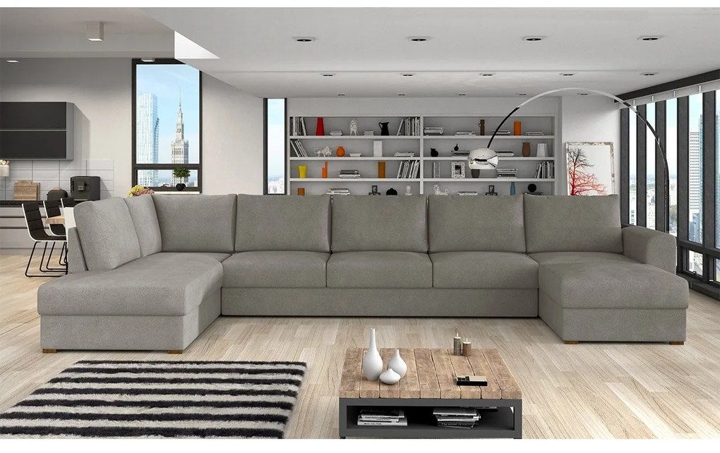 Sedacia súprava Szafran Large, Dostupné poťahy: ekokoža Soft 066 + Lawa 02, Strana: ľavá