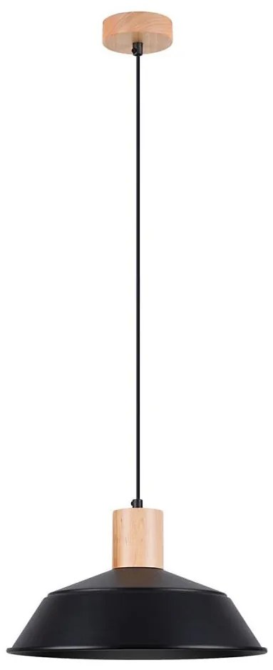 Sollux SL.1322 - Luster na lanku FANO 1xE27/15W/230V pr. 34 cm čierna