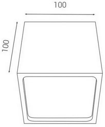 LED2 - LED Vonkajšie stropné svietidlo CUBE LED/12W/230V biela IP54