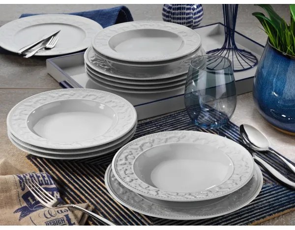 Jedálenská súprava 24 ks biela/porcelán