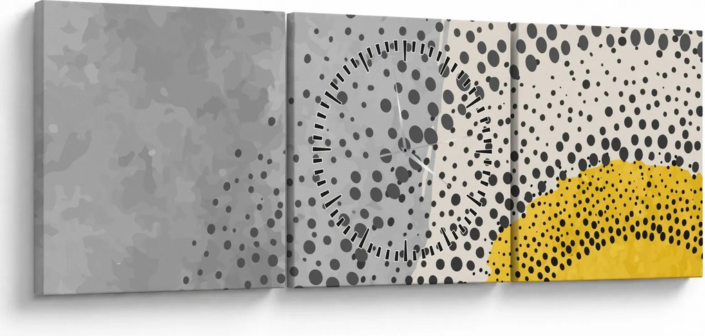 Obraz - Abstraktná maľba pláže N⁰3 (s hodinami) (90x30 cm)