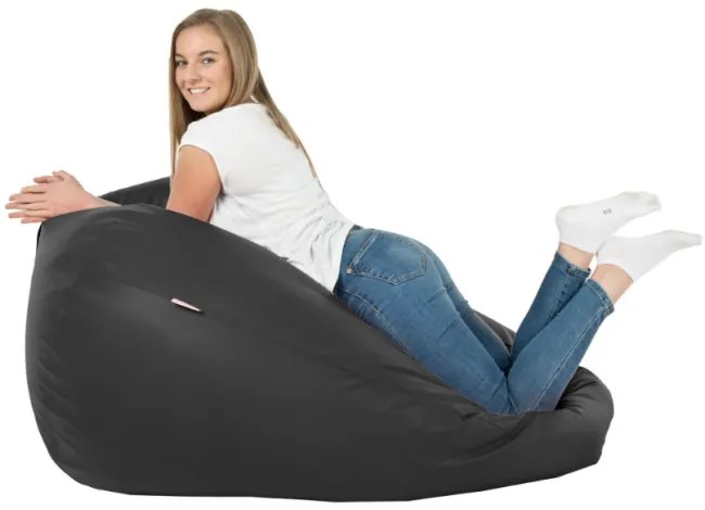 Sedací vak SAKO čierny ekokoža