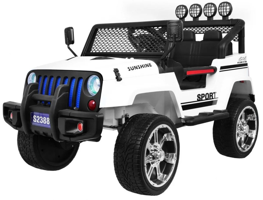 RAMIZ ELEKTRICKÉ AUTÍČKO RAPTOR DRIFTER 4x4 OFF ROAD BIELE  4x45W - 12V / 10Ah - 2023