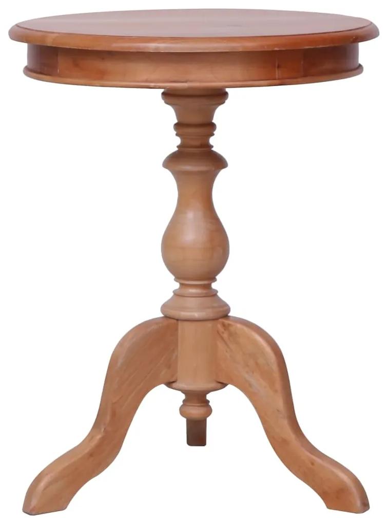 Príručný stolík prírodný 50x50x65 cm mahagónový masív