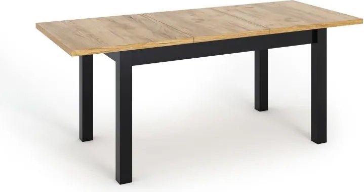 Vintino VIGO rozkladací jedálenský stôl 160-200 x 90 cm dub zlatý craft/čierny
