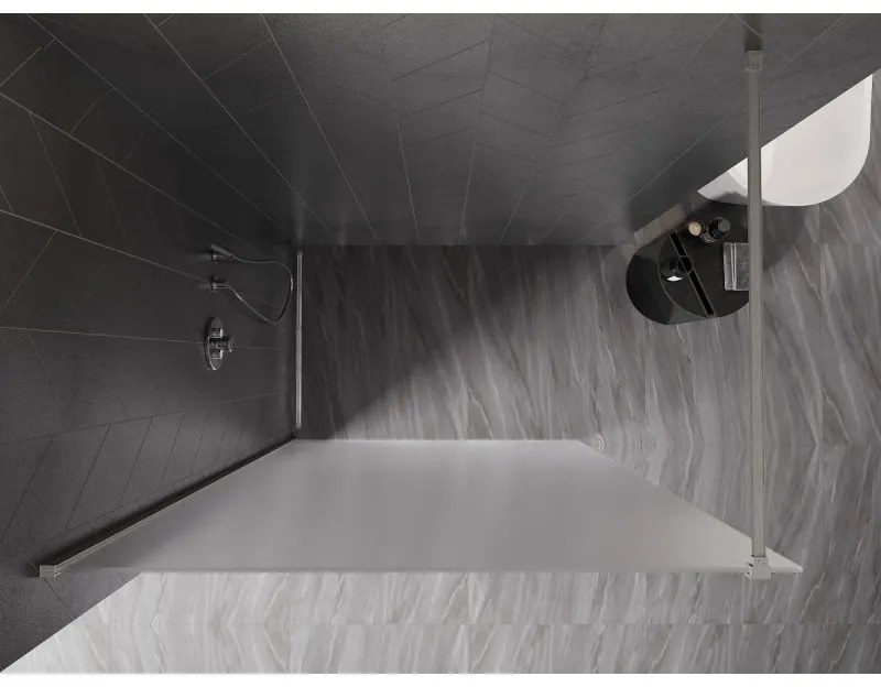 Mexen, Mexen Kioto-X sprchová stena 60 x 200 cm, matná 10 mm, matný nikel - 800-060-101-97-30-X