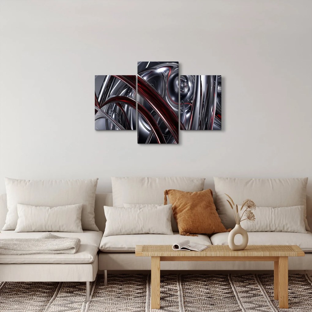Obraz sivej abstrakcie (90x60 cm)