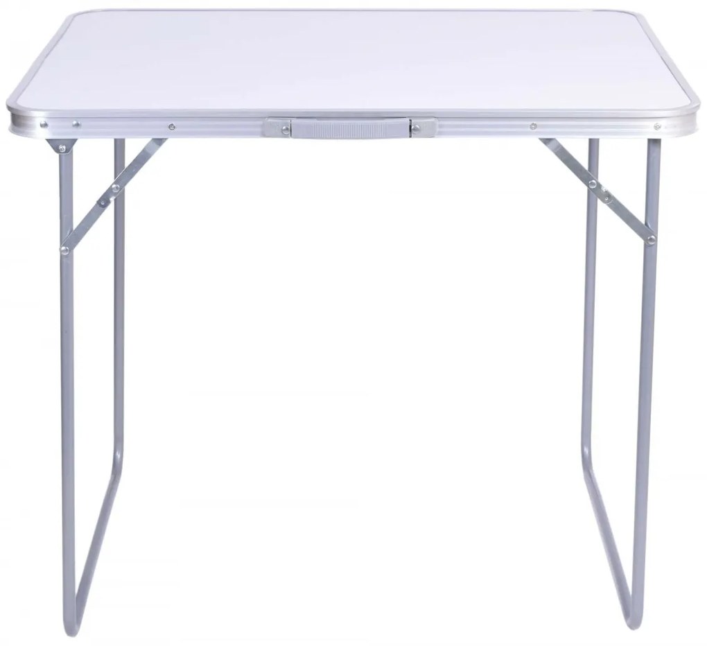 Campingový rozkladací stôl CORN 80 x 60 cm biely