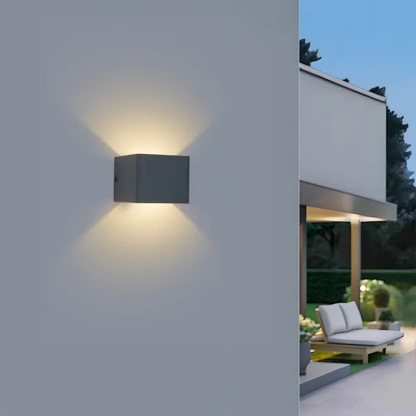 Brilagi - LED Vonkajšie nástenné svietidlo DONNANI LED/5W/230V 10 cm antracit IP44