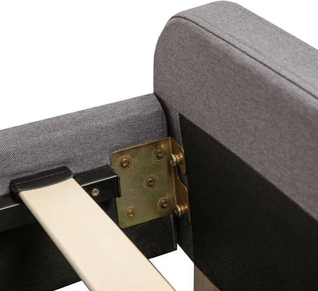 Manželská posteľ s roštom MIKKEL sivá 160x200 cm 987735