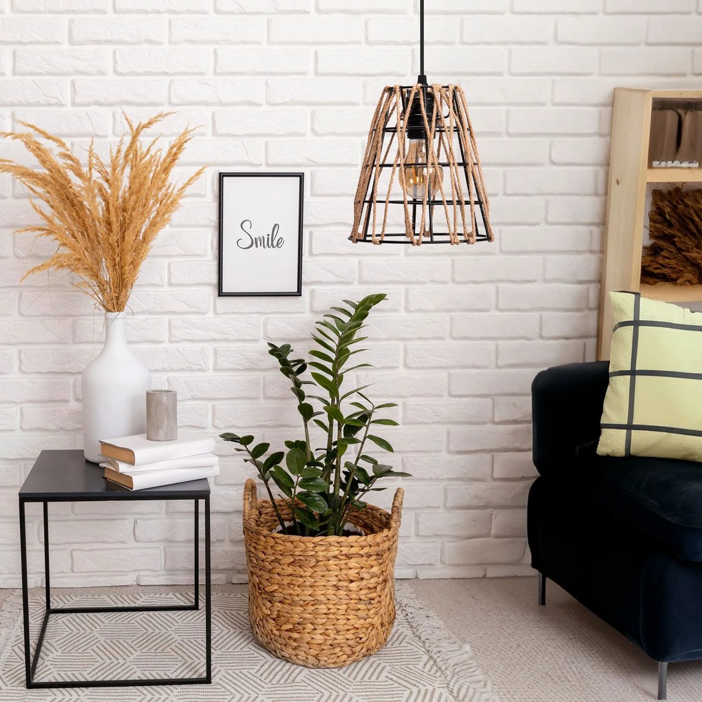 Toolight Toolight, stropné svietidlo 1xE27 APP1318-1CP, čierna-hnedá, OSW-02408