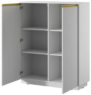 Skrinka Roleno KW104, Farby:: biela / biela + zlatá