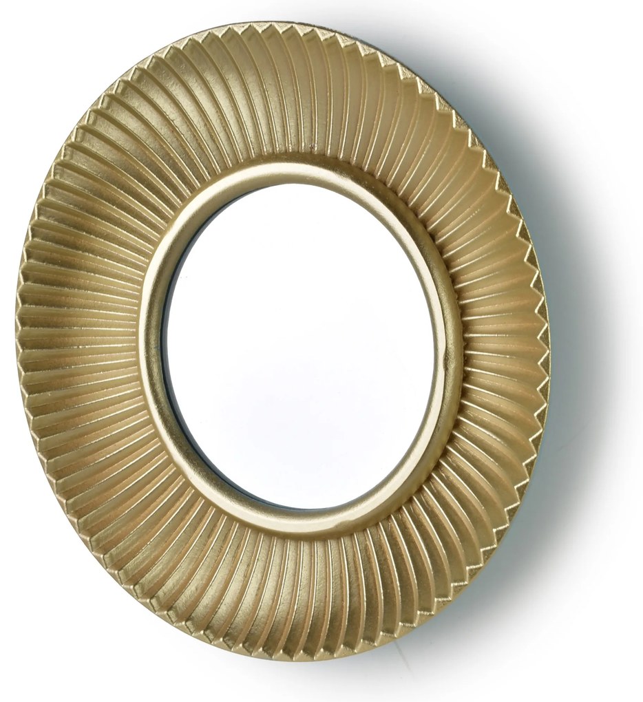 Kulaté nástěnné zrcadlo DAZ 29 cm zlaté