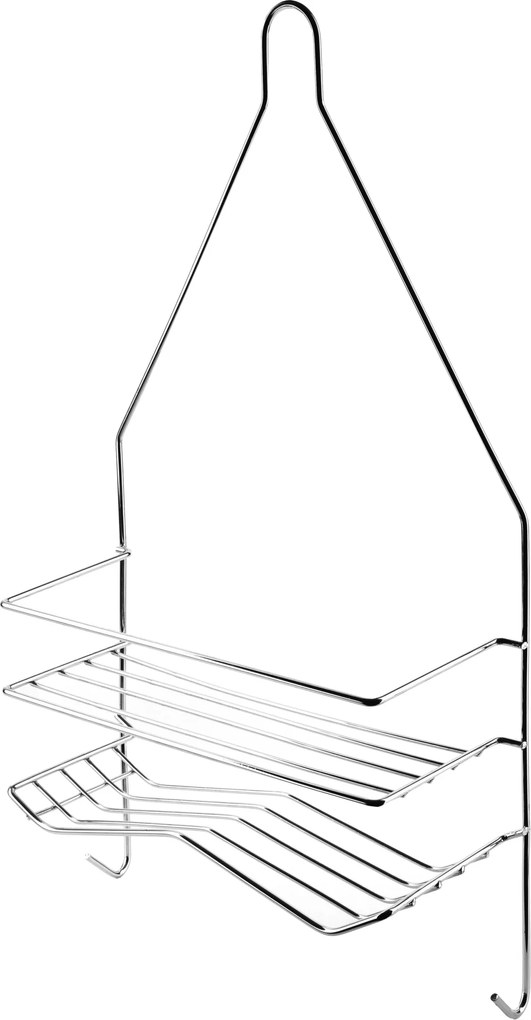 Kúpeľňová polička CARL SILVER 25x45,5 cm strieborná