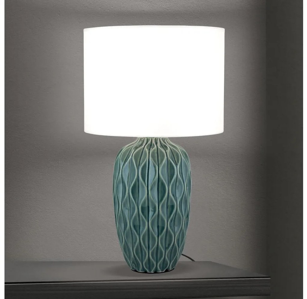 Orion - Stolná lampa TORTUGA 1xE27/40W/230V zelená/biela