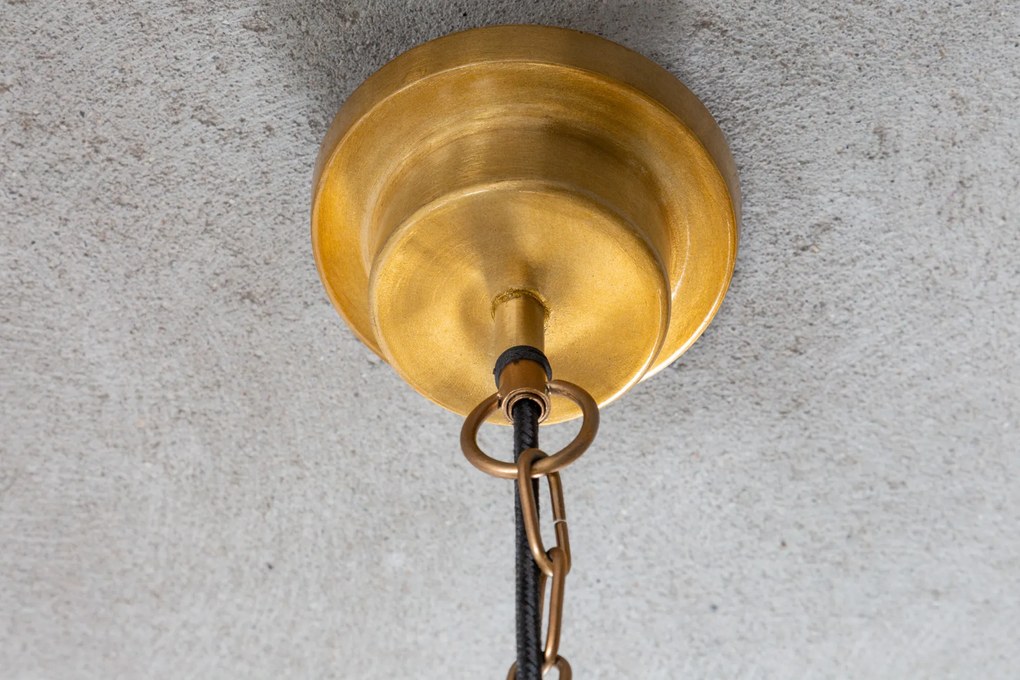 Priemyselné závesné svietidlo 115cm zlato
