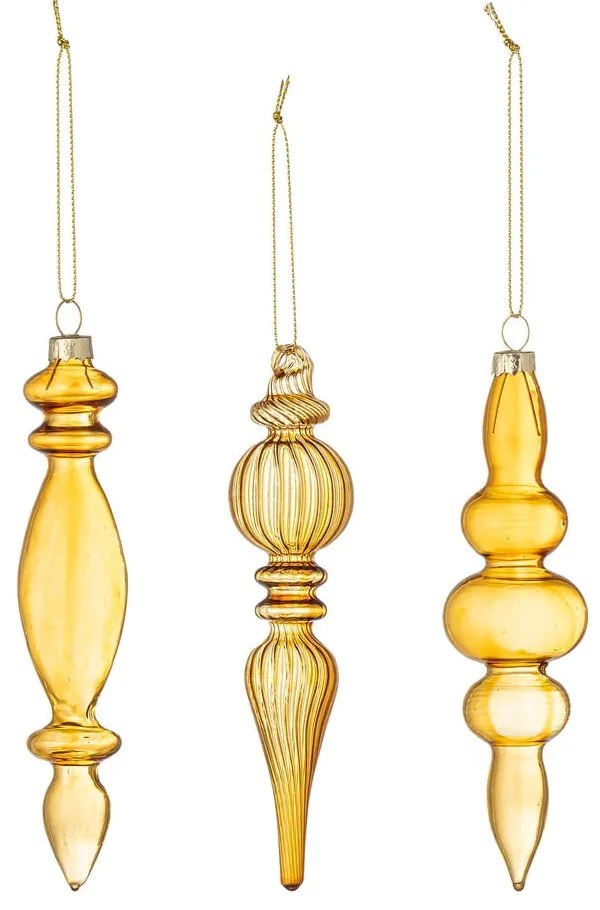 Sklenené vianočné ozdoby v súprave 3 ks ø 4 cm Auralia – Bloomingville