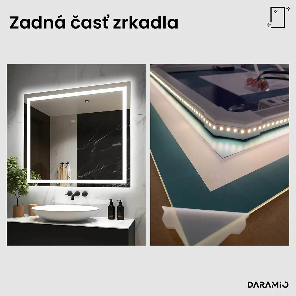 Atypické zrkadlo s LED osvetlením G9