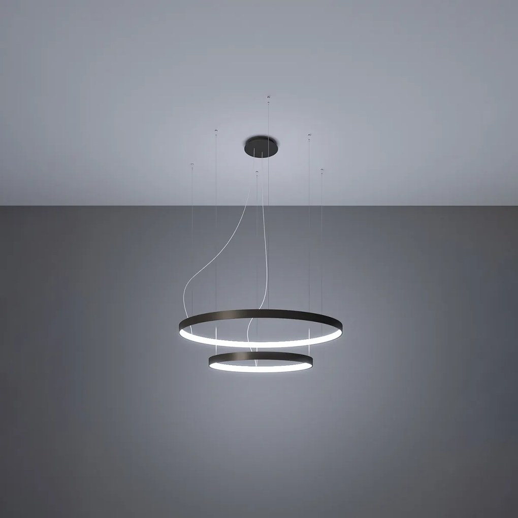 Závesné LED svietidlo Rio 2 55/78, 2x LED 80w, 3000k, b