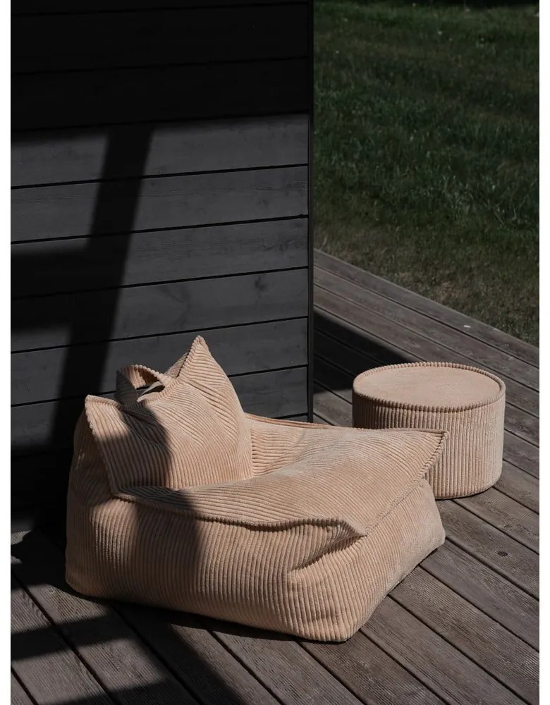 Svetlohnedý menčestrový detský sedací vak Chair – Wigiwama