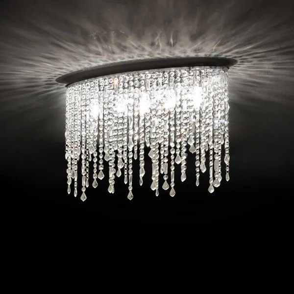 Ideal Lux - Krištáľové stropné svietidlo RAIN 3xE14/40W/230V lesklý chróm