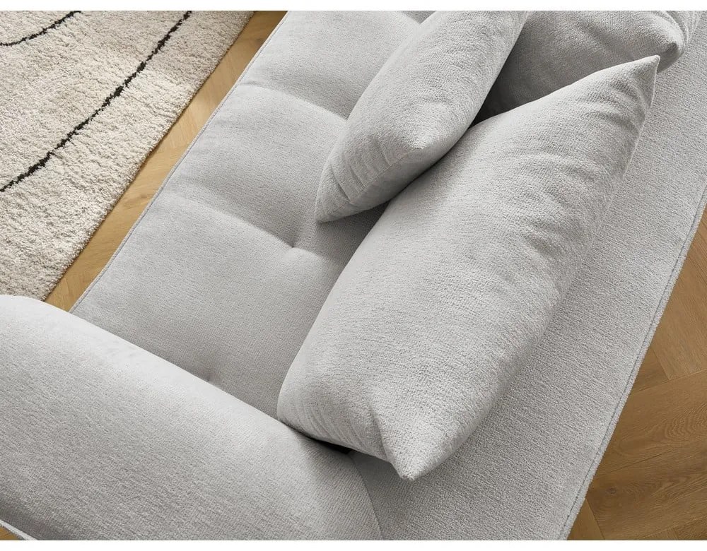 Svetlosivá ženilková rohová pohovka (pravý roh/do L) Whesley – Bobochic Paris